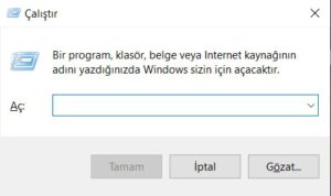 Windows 10 Çalıştır Komutları