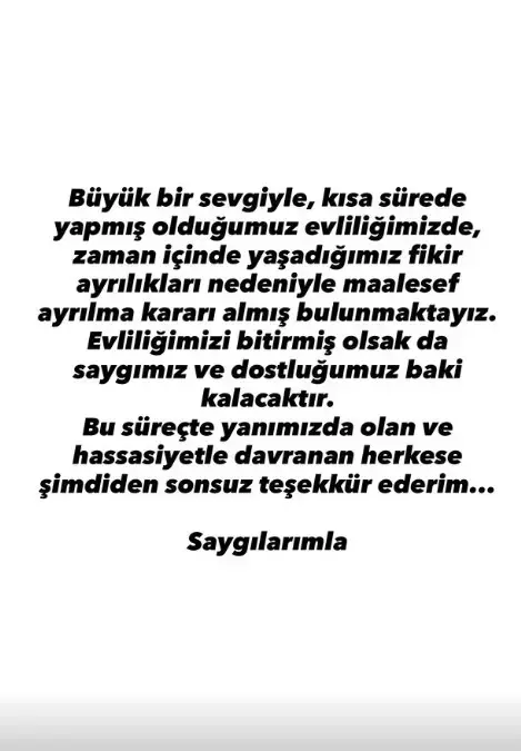 Ebru Gündeş, Murat Özdemir ile boşanma kararı aldı