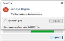 Windows 10 Yazıcı Bağlantı Hatası Çözümü